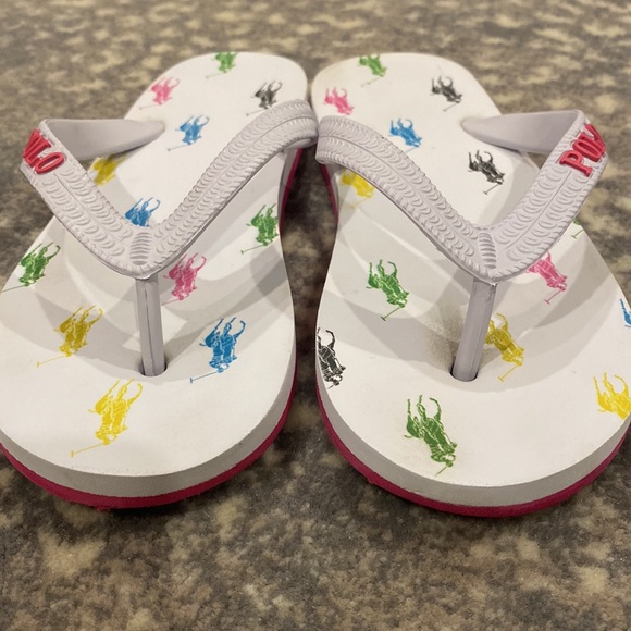 POLO KIDS FLIP FLOPS SIZE 11 LITTLE GIRLS - Picture 8 of 9
